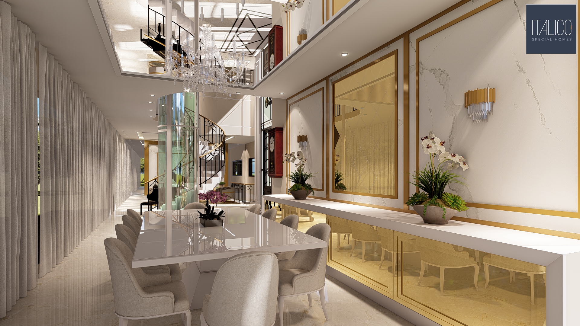 Projeto de decoração de interiores de alto padrão - Italico Homes