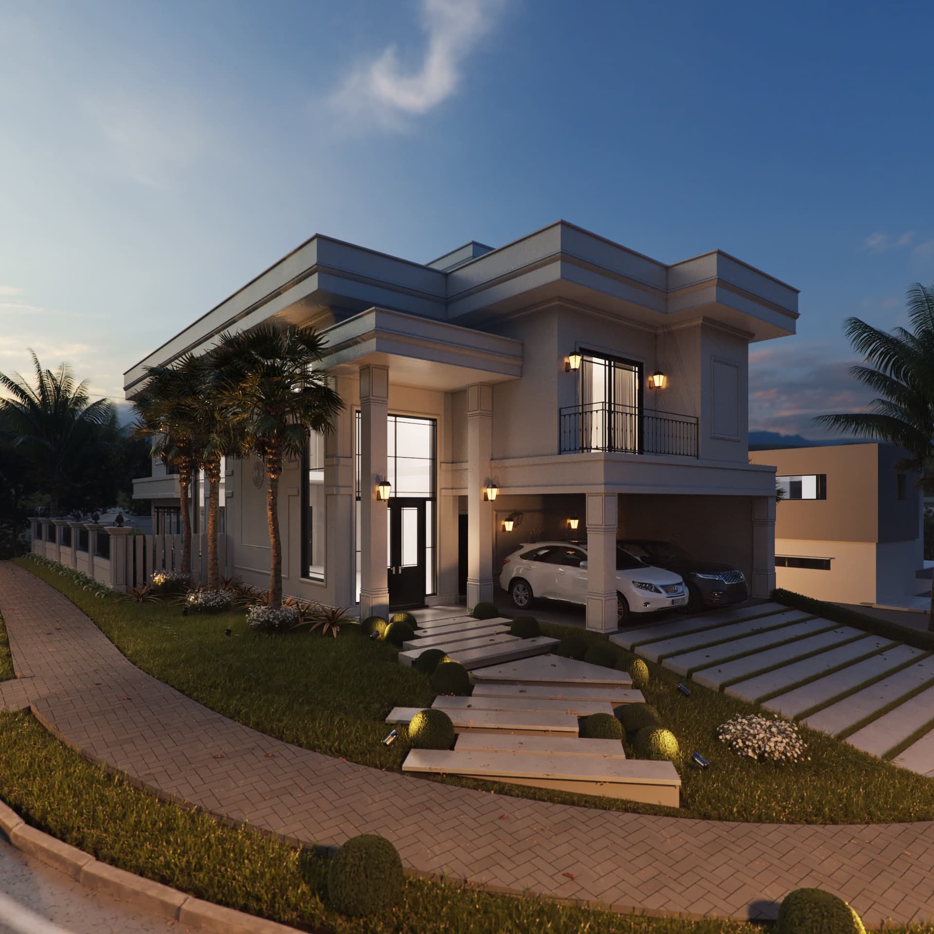 projeto sobrado estilo neoclassico italico esquina piracicaba condominio vila daquila