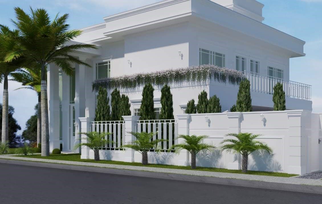 Casa térrea com mezanino Estilo Neoclássico Italico em terreno 450m Condomínio Terras de São Bento II Limeira