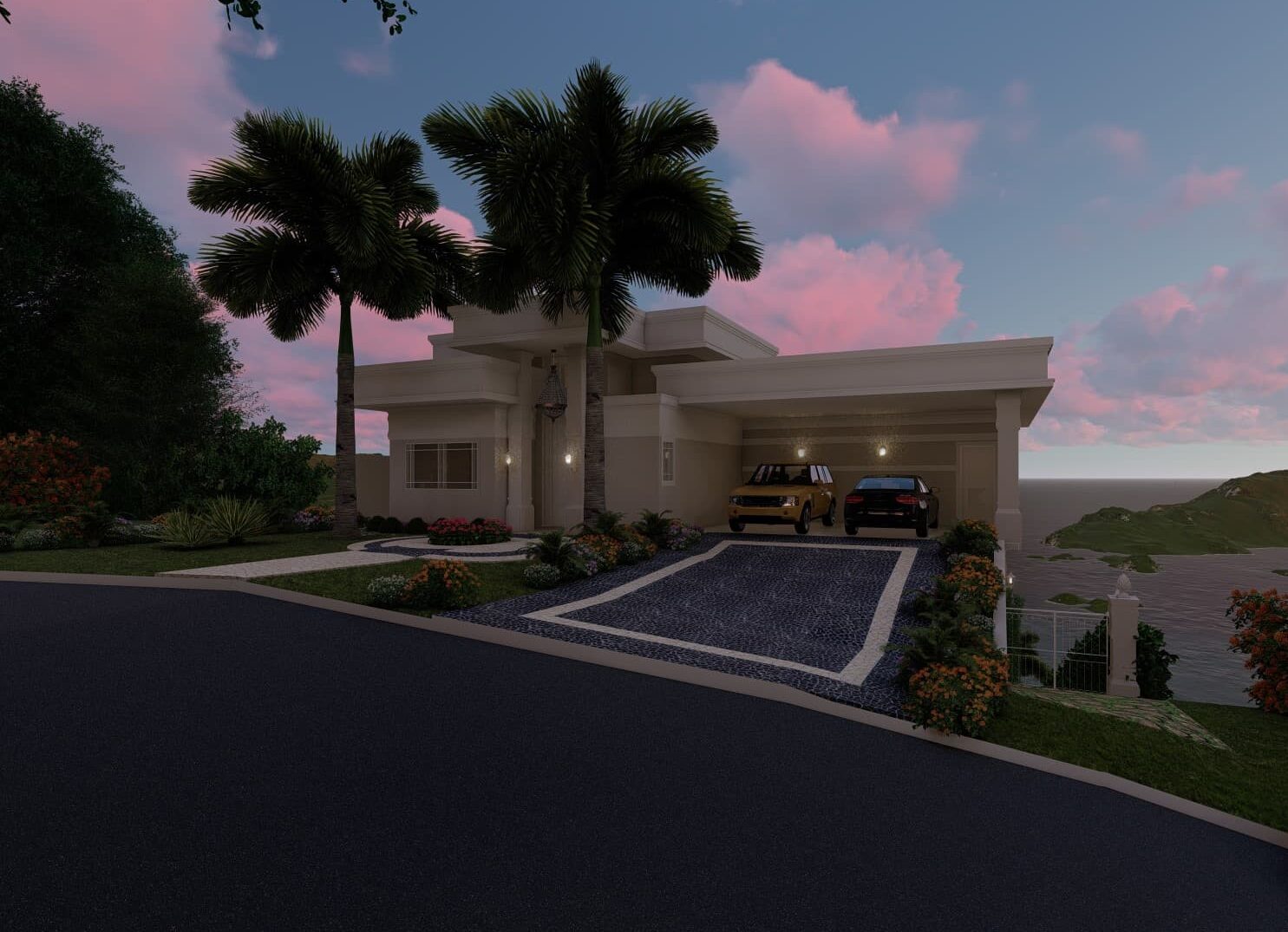 Casa Estilo Italico em Terreno Declive com  Acesso a Represa de Igaratá-SP