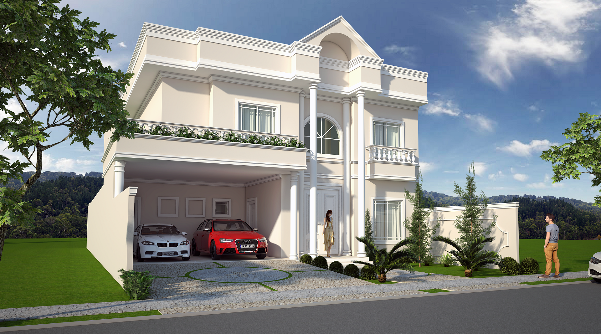 Casa Sobrado Estilo Neoclássico Italico em Terreno de 420m em Condomínio Mont'Alcino em Valinhos