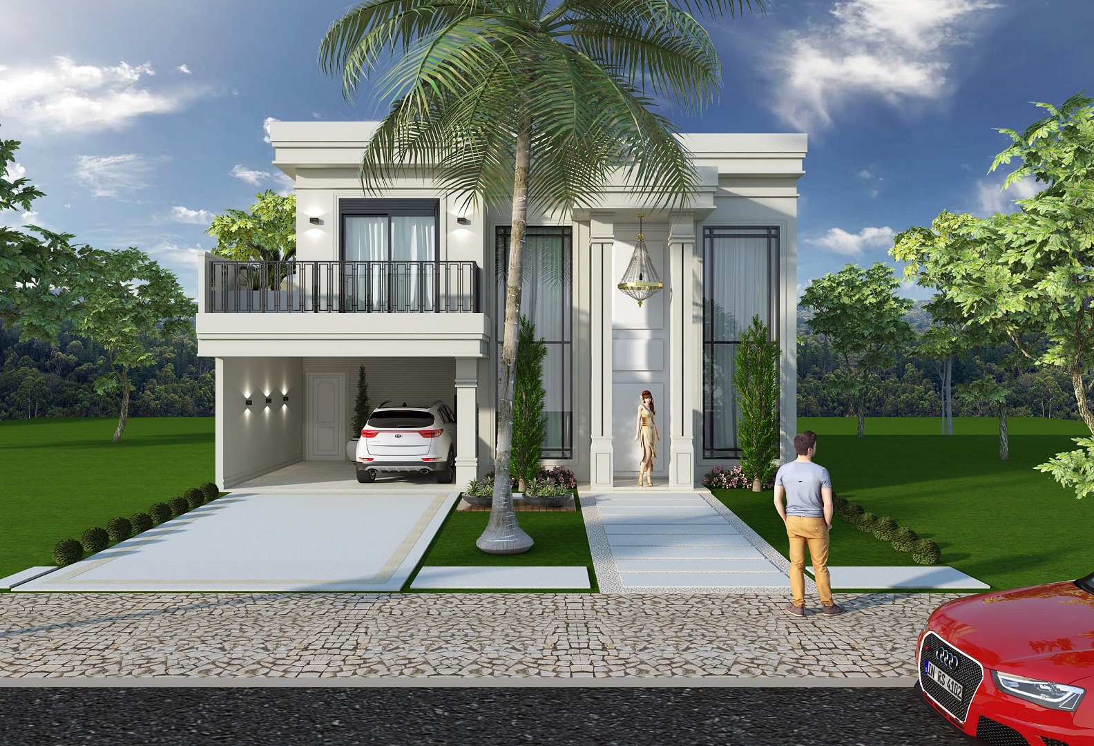 Sobrado Estilo Neoclássico Italico em Terreno Declive de 360m em Condomínio Residence Euroville II Bragança Paulista