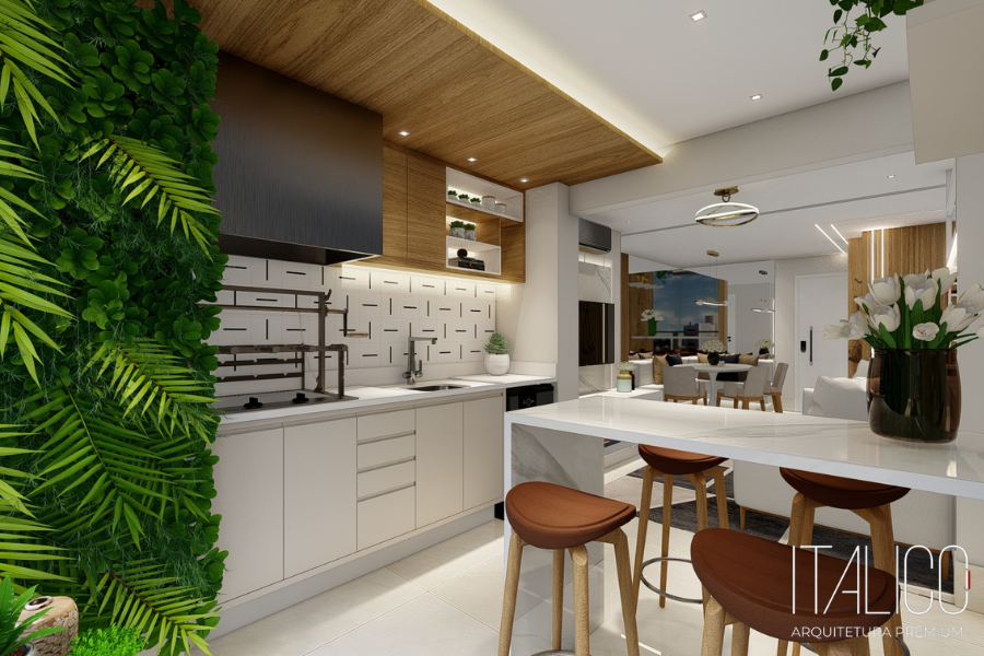 Design de Interiores Apartamento Integrado e Moderno em Campinas