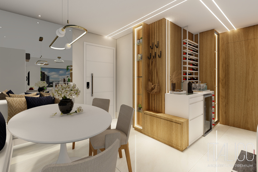 Design de Interiores Apartamento Integrado e Moderno em Campinas