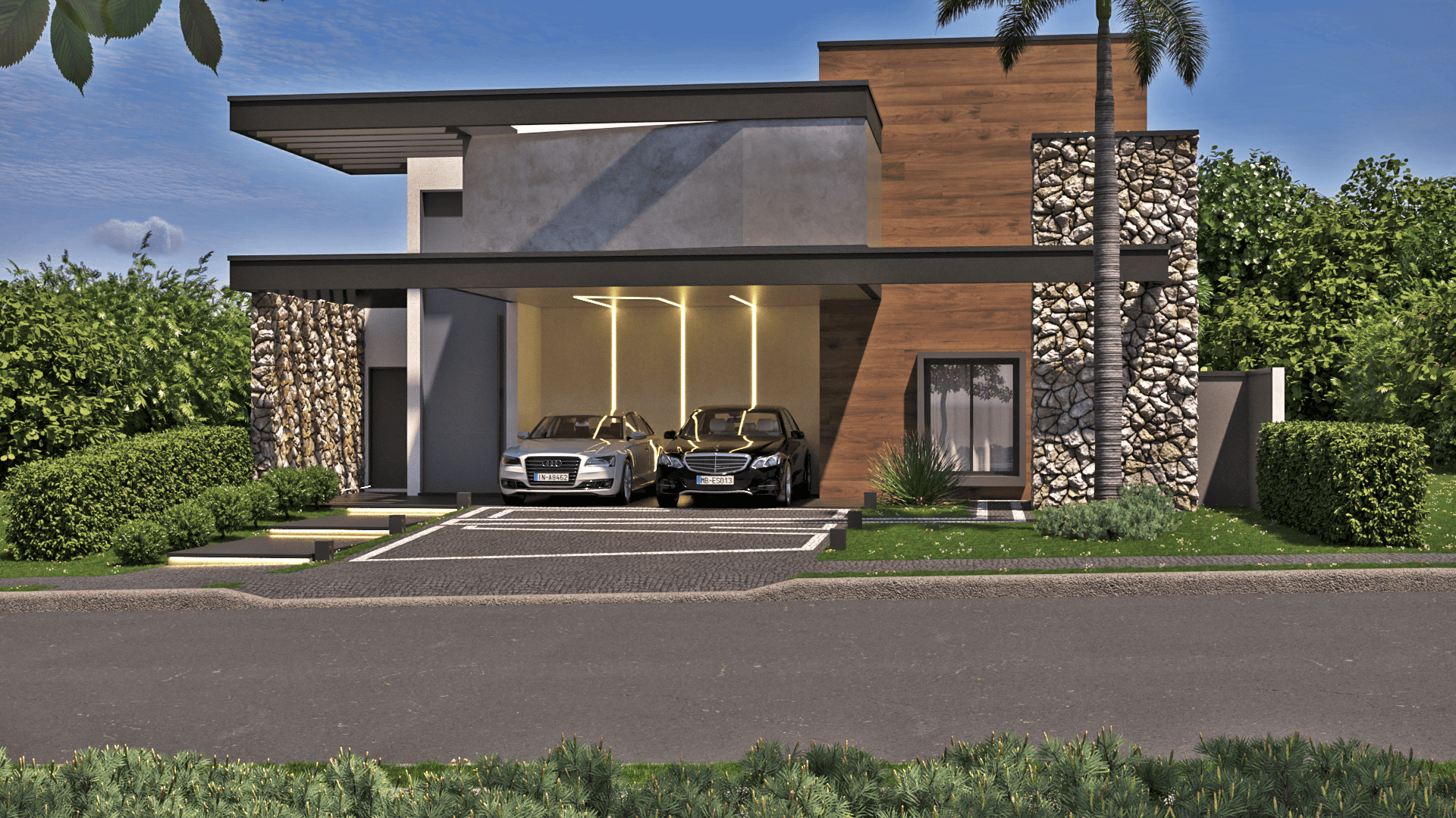 Projeto de casa com terreno de 520m