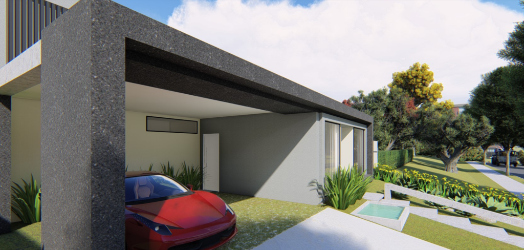 casa em terreno 15x30 aclive moderna