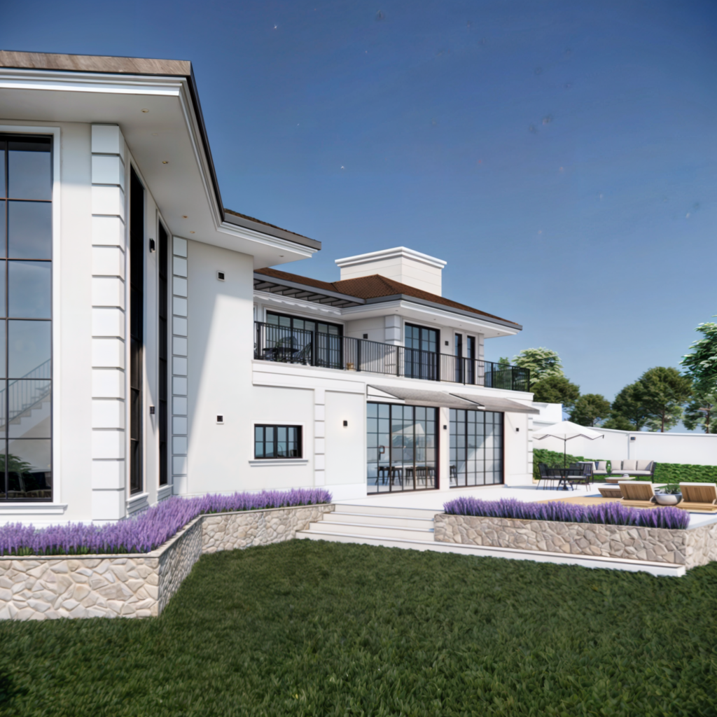 casa em terreno de 1200 metros estilo americano no brasil com vista para o mar