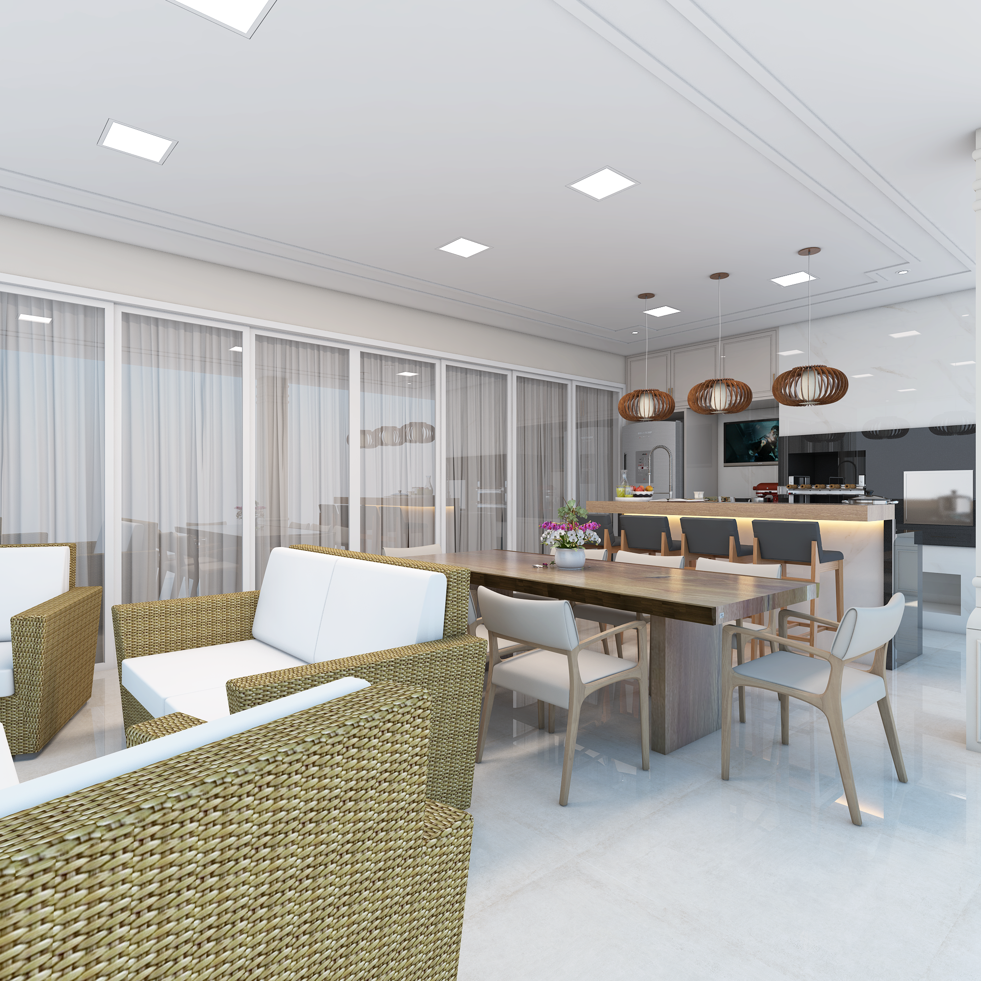 Área de Churrasco para Casas com Arquitetura Neoclássica