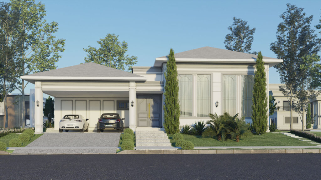 Casa Neoclássica em Terreno Plano: Como Projetar