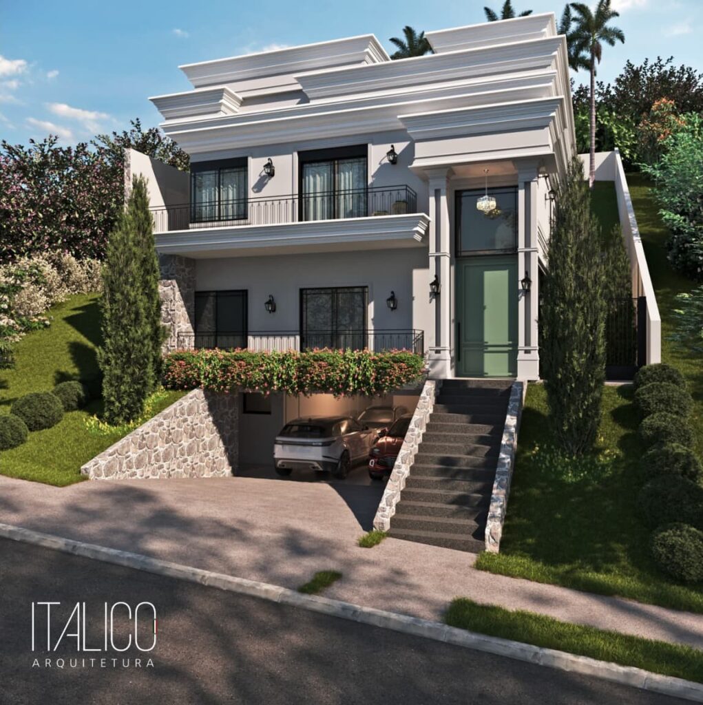 Arquiteto em Campinas – Casa Neoclássica no Alphaville Dom Pedro Zero em Terreno de 500m²