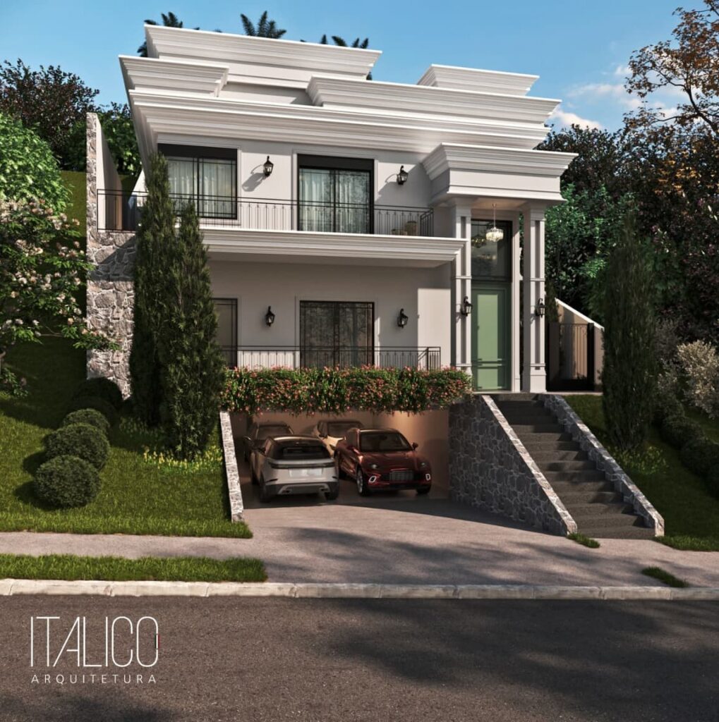 Arquiteto em Campinas – Casa Neoclássica no Alphaville Dom Pedro Zero em Terreno de 500m²