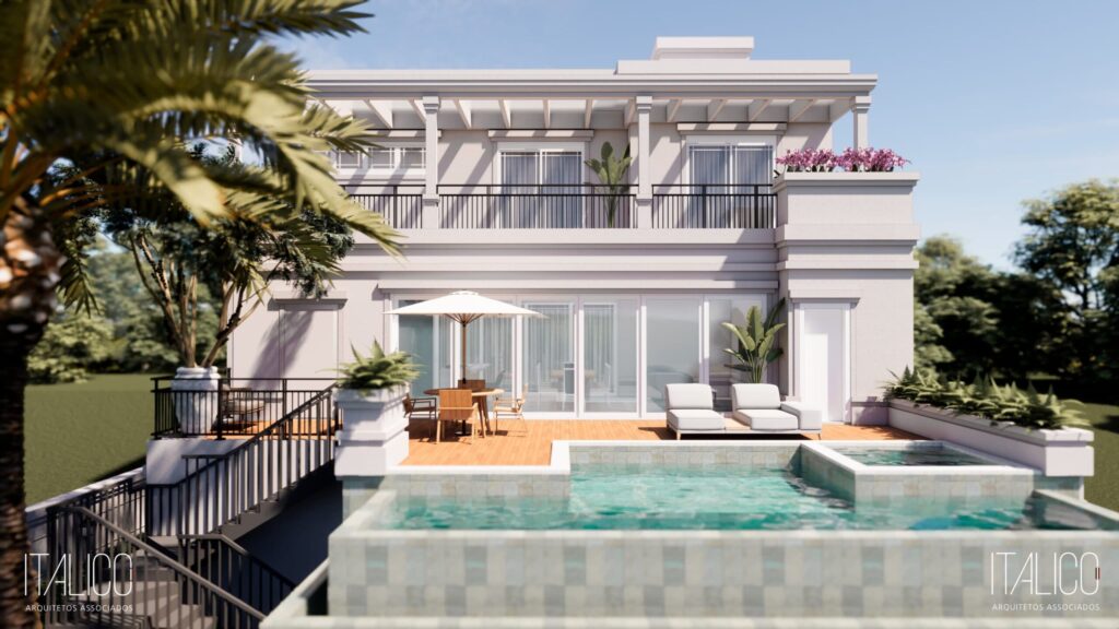 Casa no Mont Blanc Campinas – Projeto neoclássico para terreno 18x40