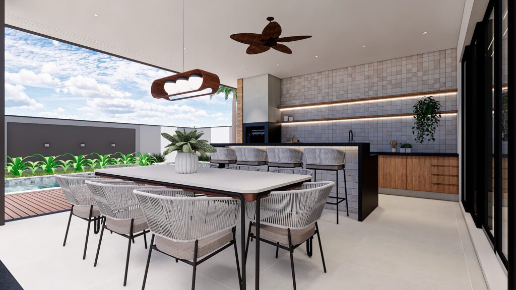 Espaço Gourmet Sofisticado Neoclássico