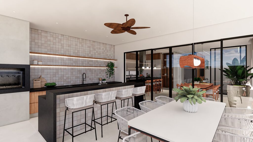 Espaço Gourmet Sofisticado Neoclássico