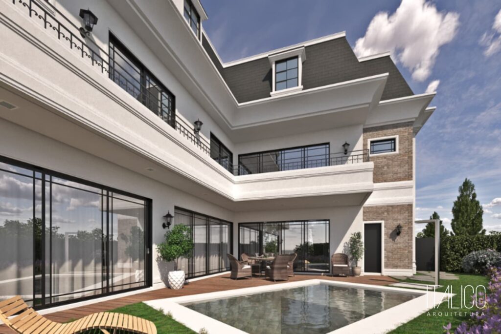 Projeto de Casa Sobrado no Mont Blanc Residence em Campinas