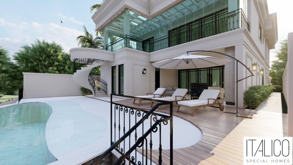 Projeto Neoclássico em Campinas – Casa no Alphaville Dom Pedro 0 com Terreno de 600m²