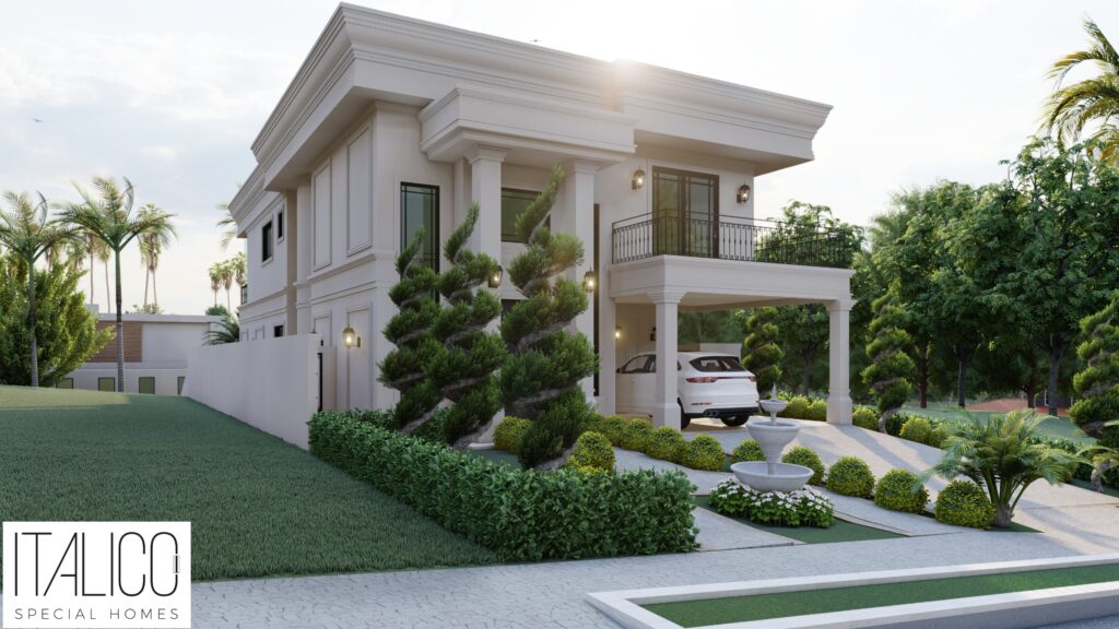 Projeto Neoclássico em Campinas – Casa no Alphaville Dom Pedro 0 com Terreno de 600m²