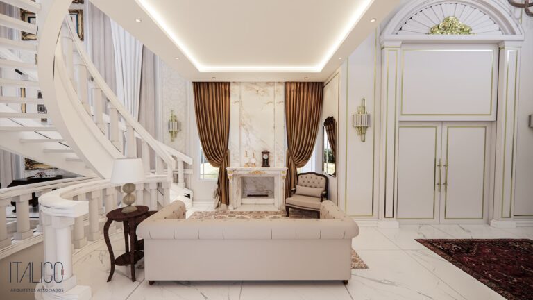 Sala Clara com Lareira em Mármore