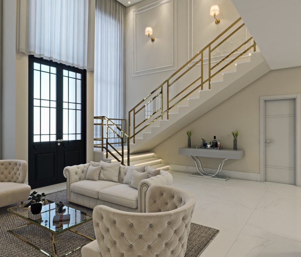 Sala Clássica com Lareira em Mármore e Boiseries