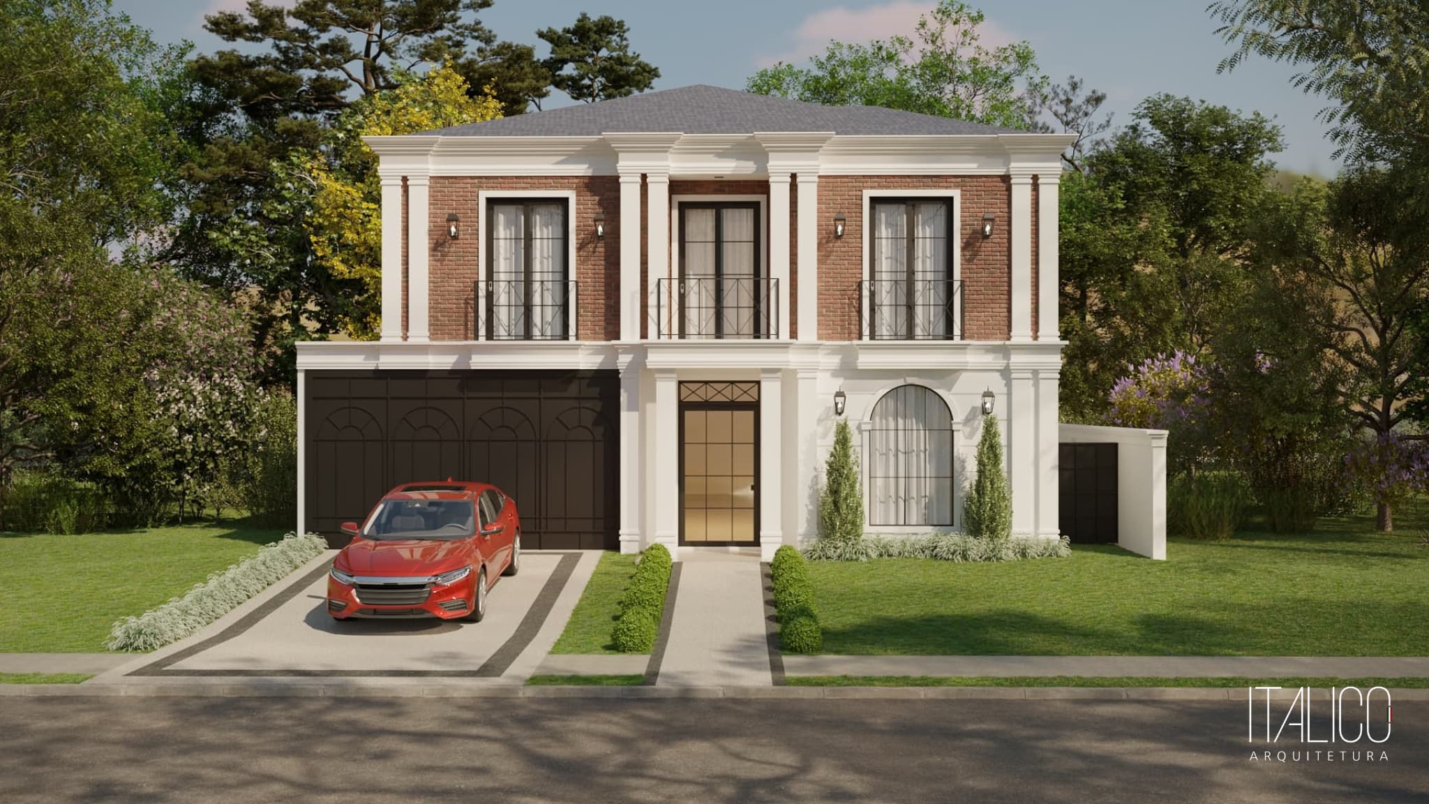 Casa com Fachada Neoclássica em Campinas – Alphaville Dom Pedro Zero, Terreno de 500m²