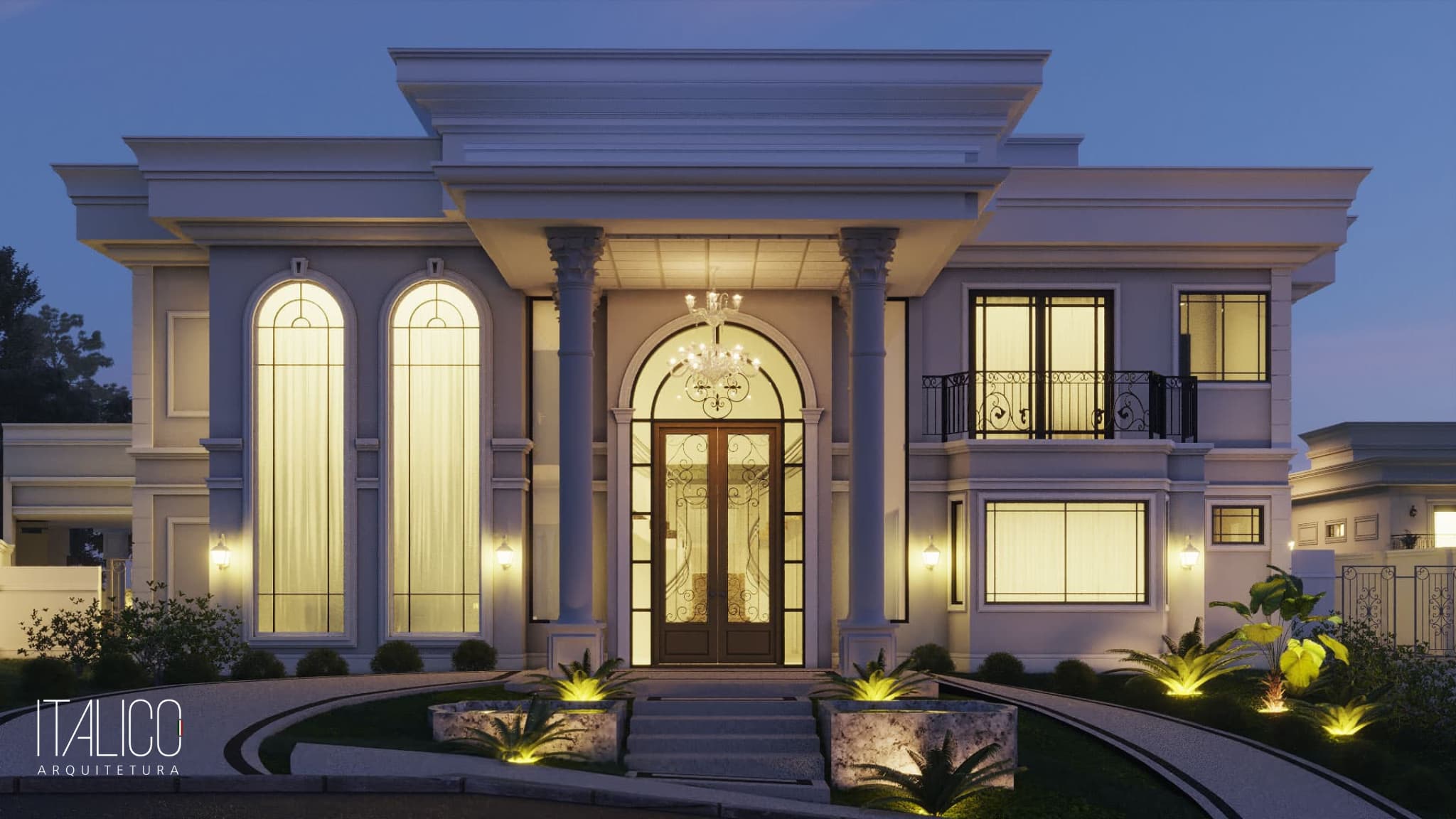 Fachada Clássica no Condomínio Gramado em Campinas