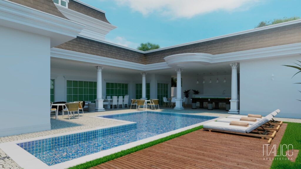 Projeto Personalizado de 500m² em Campinas – Casa Neoclássica no Alphaville Dom Pedro Zero