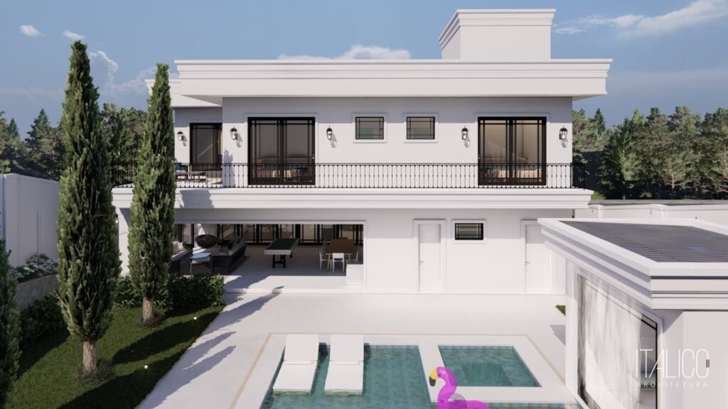 Residência Neoclássica Projetada em Campinas – Terreno 18x40 no Mont Blanc