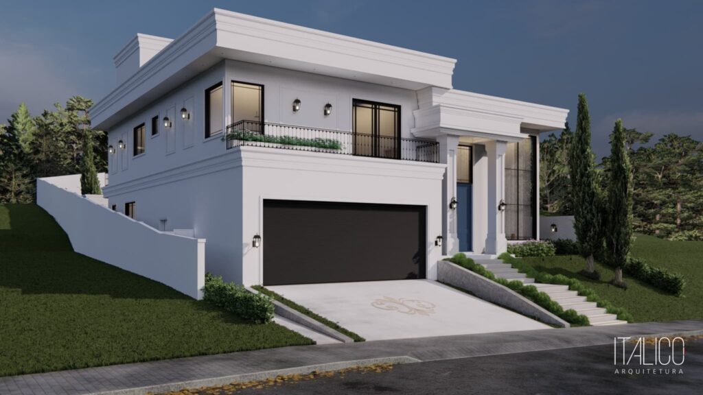 Residência Neoclássica Projetada em Campinas – Terreno 18x40 no Mont Blanc