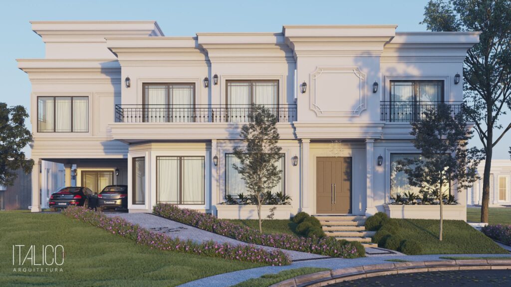 Casa 18x40 no Mont Blanc – Estilo Neoclássico por Arquiteto em Campinas