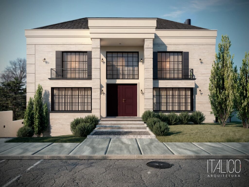 Casa com Fachada Rústica Sofisticada em Campinas