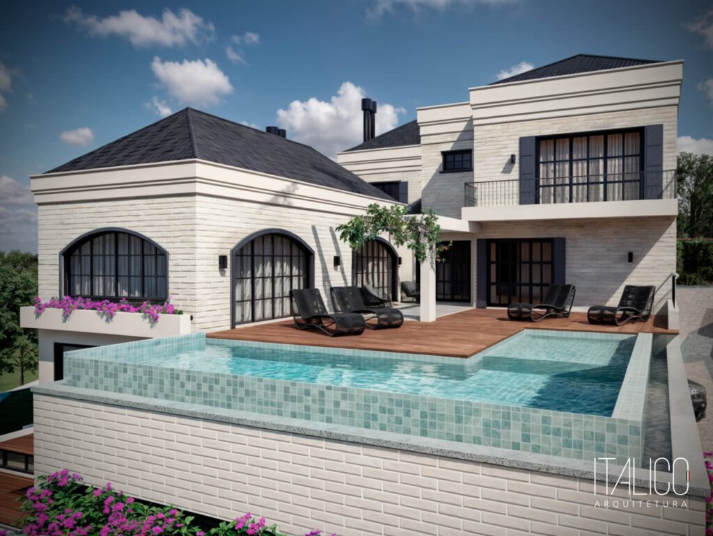 Casa com Fachada Rústica Sofisticada em Campinas