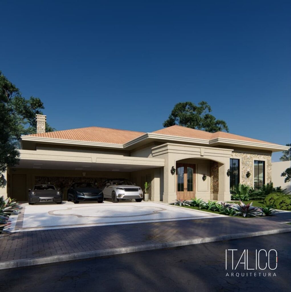 Projeto de Casa no Estilo Clássico – EntreVerdes, Campinas, 1200m²